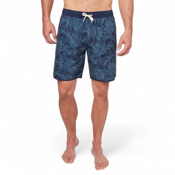 NWT Fair Harbor Men's Anchor Swim Trunks 8" Grey Floral Blue XXL - Picture 1 of 15